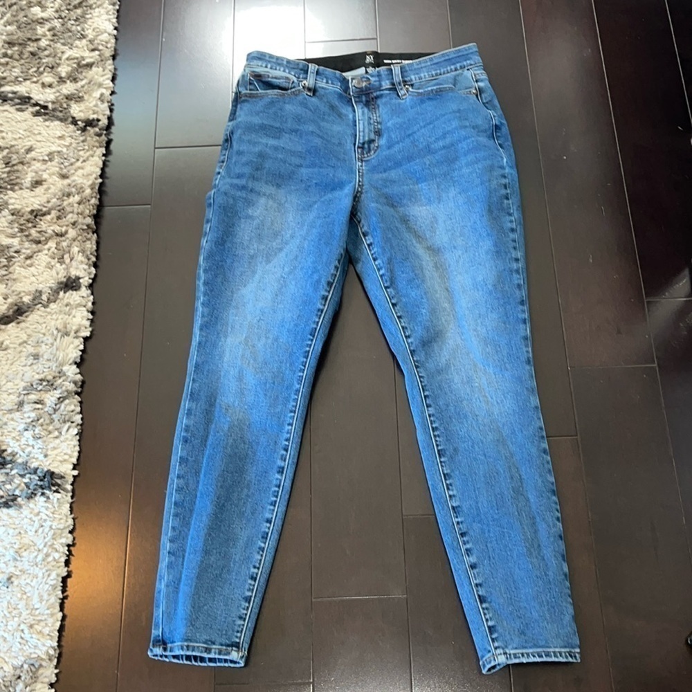 New York & Co. High-Waisted Skinny Jeans - Dark Wash —Size 12
